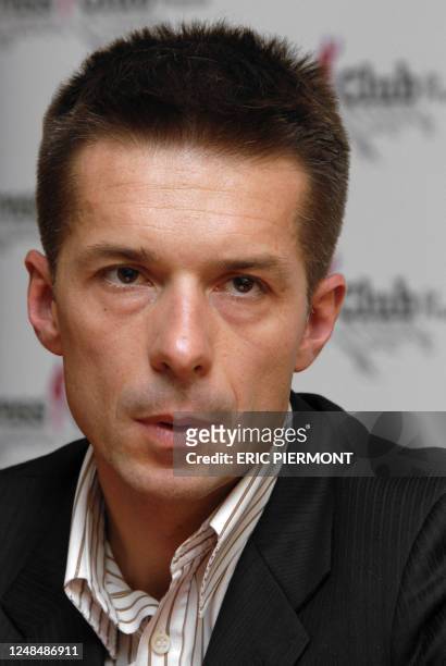 Picture taken 10 October 2007 in Paris, shows Former CEO of toy maker Smoby-Majorette Jean-Christophe Breuil during a press conference. Breuil,...