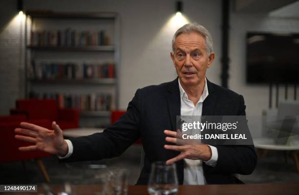 320 Former Prime Minister Tony Blair Interview Stock Photos, High-Res