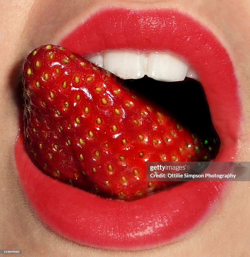 Strawberry tongue lick