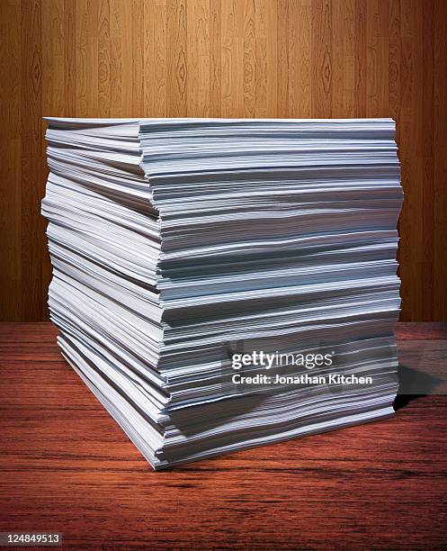 Layered Paper Stack Paper Stack Neat Photos and Premium High Res Pictures - Getty Images