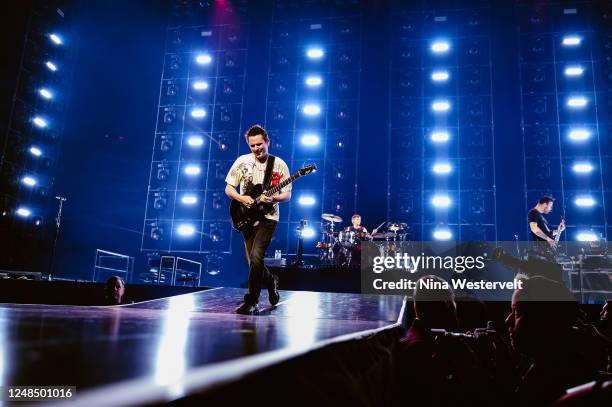 Matt Bellamy of Muse performs at the Muse Will of the People Tour 2023 held at Madison Square Garden on March 17, 2023 in New York City.