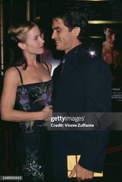 American actress Christina Applegate and American actor Johnathon Schaech attend the premiere of 'Houdini', held at the El Capitan Theater in Los...