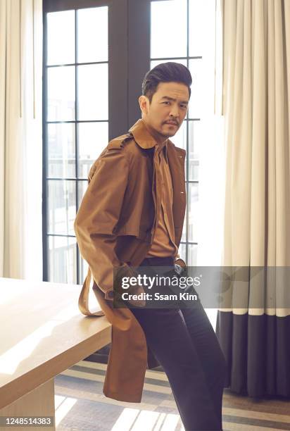 Actor John Cho is photographed for Glass Man Magazine on January 8, 2019 in Los Angeles, California. PUBLISHED IMAGE.