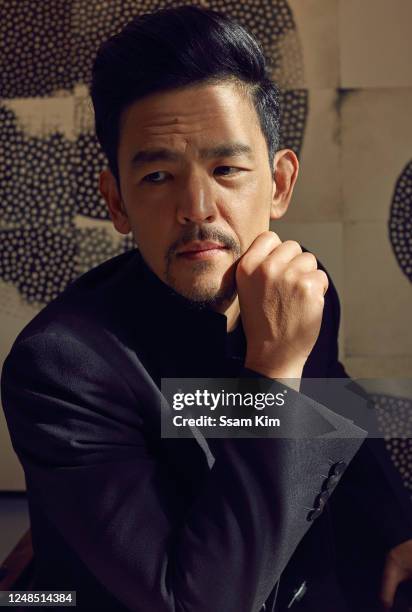 Actor John Cho is photographed for Glass Man Magazine on January 8, 2019 in Los Angeles, California. PUBLISHED IMAGE.