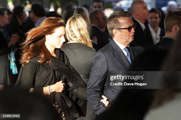 Eric Clapton and his wife Melia McEnery attend the UK premiere of Tinker, Tailor, Soldier, Spy at The BFI Southbank on September 13, 2011 in London,...