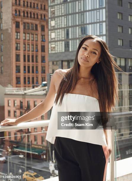 Actress Melanie Liburd is photographed for Glass Magazine on June 28, 2017 in New York City. PUBLISHED IMAGE.