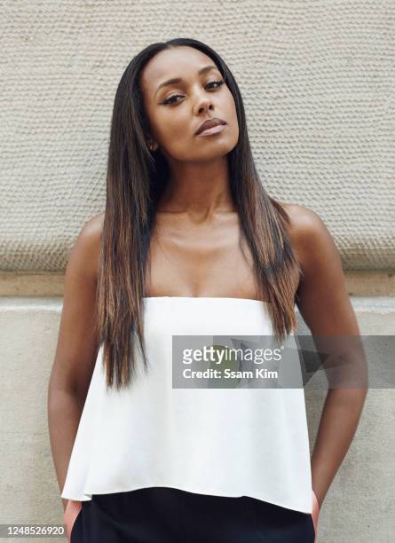 Actress Melanie Liburd is photographed for Glass Magazine on June 28, 2017 in New York City. PUBLISHED IMAGE.