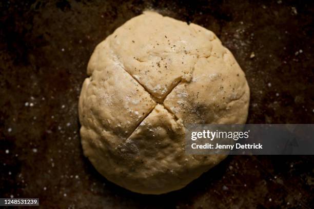damper dough - soda bread stock pictures, royalty-free photos & images