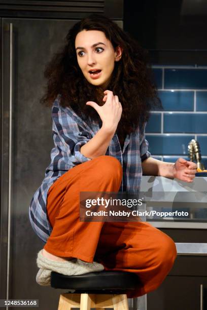 British actress Alisa Joy performing as Daphna in a dress rehearsal for the play "Bad Jews" written by Joshua Harmon and directed by Michael...