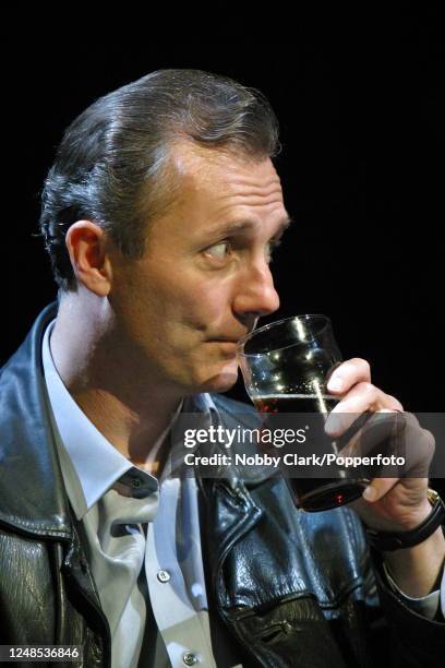 British actor Aden Gillett performing in a dress rehearsal for Harold Pinter's "Betrayal", directed by Sir Peter Hall at the Theatre Royal in Bath,...