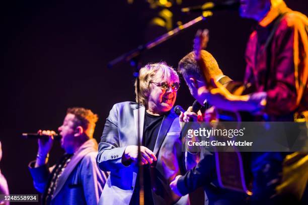 German singer Tobias Künzel of the band Die Prinzen performs live on stage during a concert at Max-Schmeling-Halle on March 18, 2023 in Berlin,...