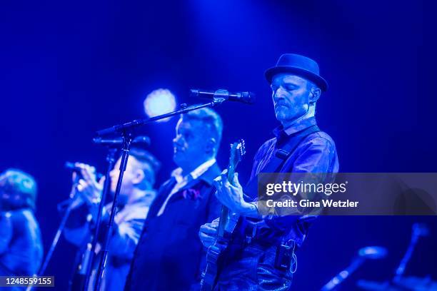 German singer Wolfgang Lenk of the band Die Prinzen performs at Max-Schmeling-Halle on March 18, 2023 in Berlin, Germany.