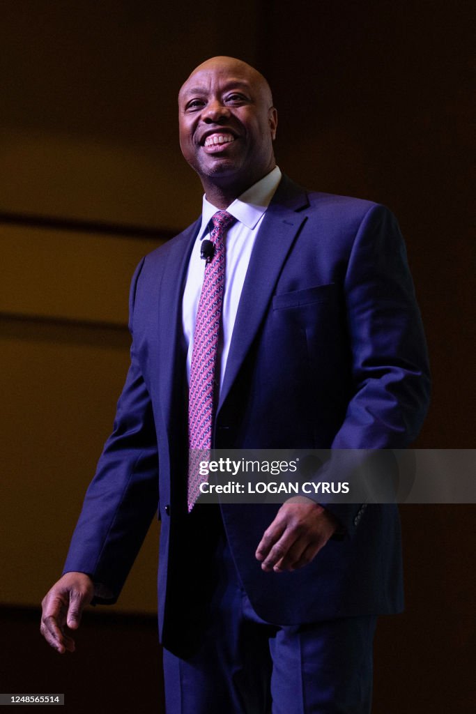 Tim Scott Rsc US Senator Tim Scott, R-SC, speaks during the Vision 2024 National ...