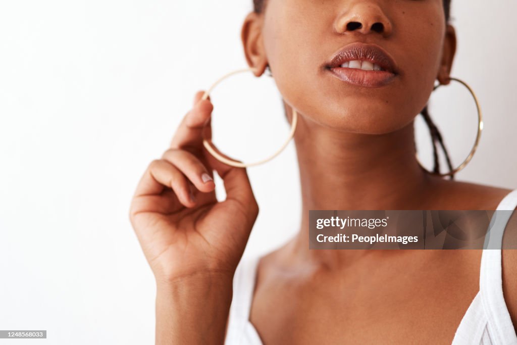 Hoop earrings is all a girl needs