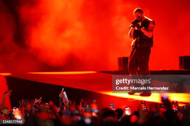 Drake performs during day two of Lollapalooza Chile 2023 on March 18, 2023 in Santiago, Chile.