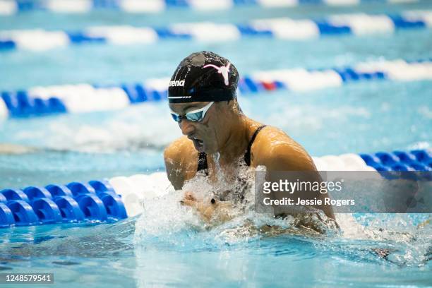 Anna Elendt during the Division I Womens Swimming & Diving Championships held at the Allan Jones Aquatic Center on March 18, 2023 in Knoxville,...