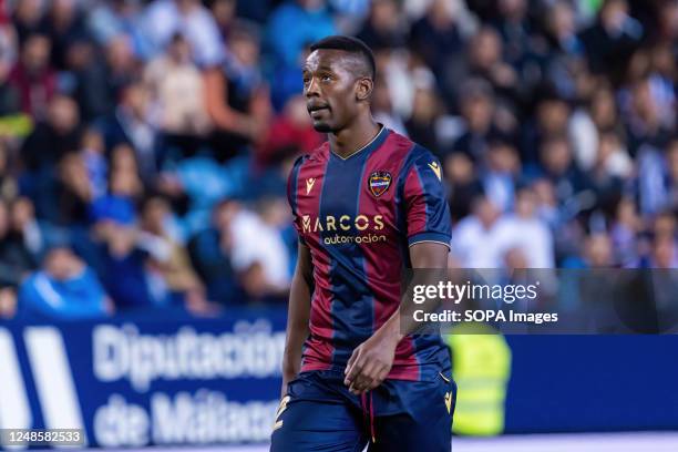 Mohamed Bouldini seen during the LaLiga Smartbank match between Malaga CF and Levante UD at La Rosaleda Stadium. Final Score: Malaga CF 0-0 Levante...