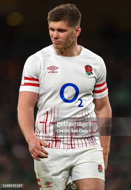 Dublin , Ireland - 18 March 2023; Owen Farrell of England during the Guinness Six Nations Rugby Championship match between Ireland and England at the...