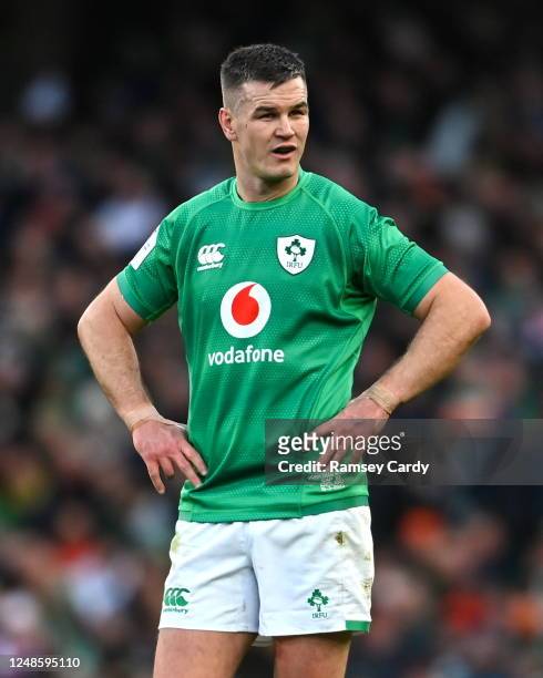 Dublin , Ireland - 18 March 2023; Jonathan Sexton of Ireland during the Guinness Six Nations Rugby Championship match between Ireland and England at...