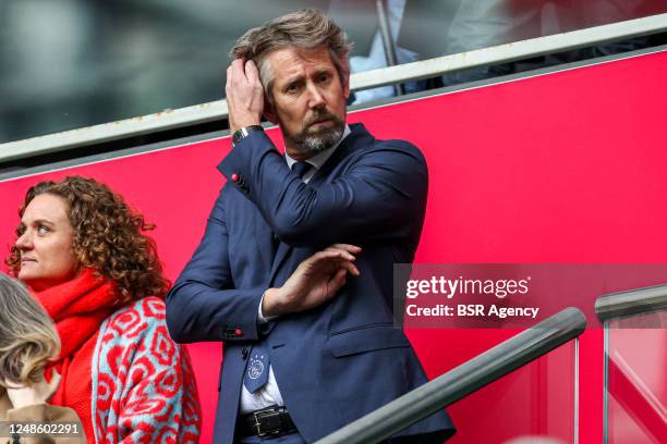 Edwin van der Sar of Ajax during the Dutch Eredivisie match between Ajax and Feyenoord at Johan Cruijff ArenA on March 19, 2023 in Amsterdam,...