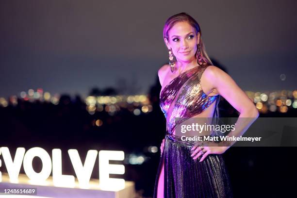 Jennifer Lopez attends the launch of JLo Jennifer Lopez for Revolve Collection at a private residence on March 18, 2023 in Beverly Hills, California.