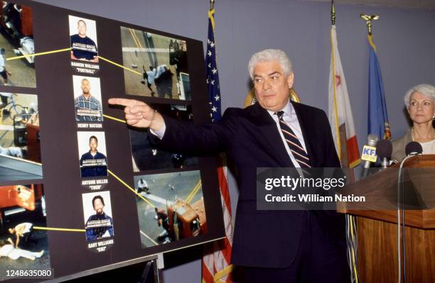 Los Angeles County District Attorney Ira Reiner recounting the facts that lead to the arrest of the L.A. Four for the beating of Reginald Denny on...