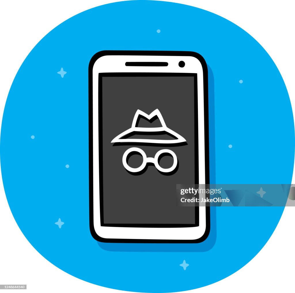 Incognito Smartphone Doodle