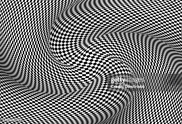 bildbanksillustrationer, clip art samt tecknat material och ikoner med op-art virvel bakgrund - illusion