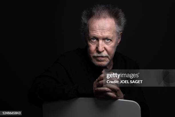 French director Nicolas Philibert poses during a photo session in Paris on March 17, 2023. - Philibert won the "Golden Bear for Best Film" for the...