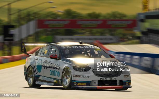 Chaz Mostert drives the Mobil 1 Appliances Online Racing Holden Commodore ZB during practice for round 10 of the Supercars All Stars Eseries at Mount...