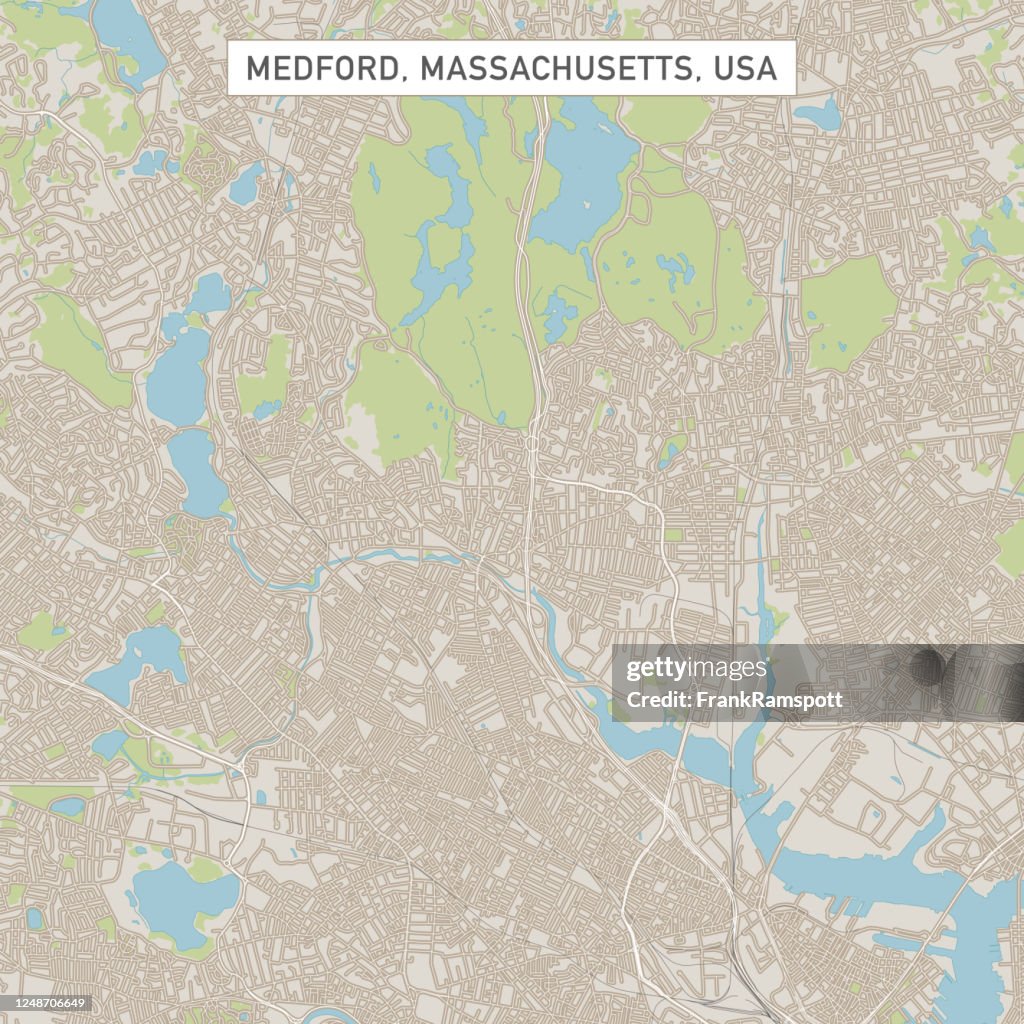 Medford Massachusetts US City Street Map