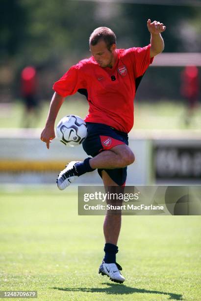Fraddie Ljungberg of Arsenal during an Arsenal pre season training session on July 24, 2003 in Bad Waltersdorf, Austria.