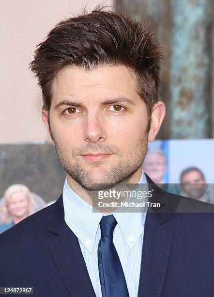 Adam Scott arrives at the "Parks & Recreation" EMMY screening held at Leonard H. Goldenson Theatre on May 23, 2011 in North Hollywood, California.
