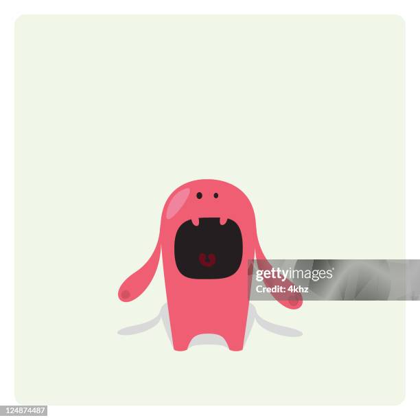 ilustrações de stock, clip art, desenhos animados e ícones de vector personagem engraçada bolha rosa e yelling aborrecida - yawning