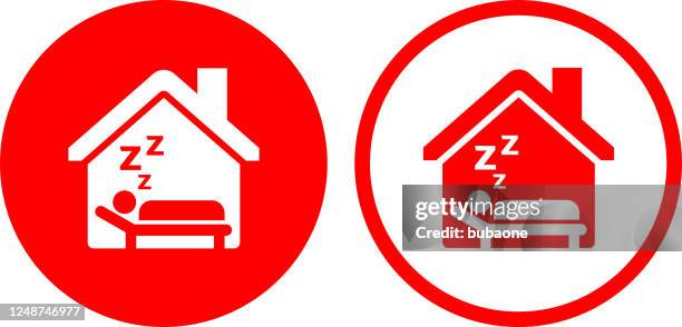 man sleeping at home icon - using multiple devices at home stock illustrations