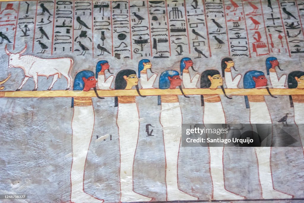 Mural paintings in tomb of Ramses I