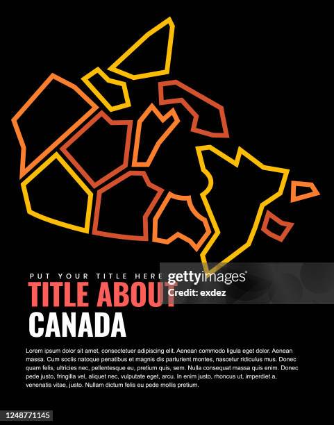 ilustraciones, imágenes clip art, dibujos animados e iconos de stock de canadá mapa en el diseño de la página - toronto