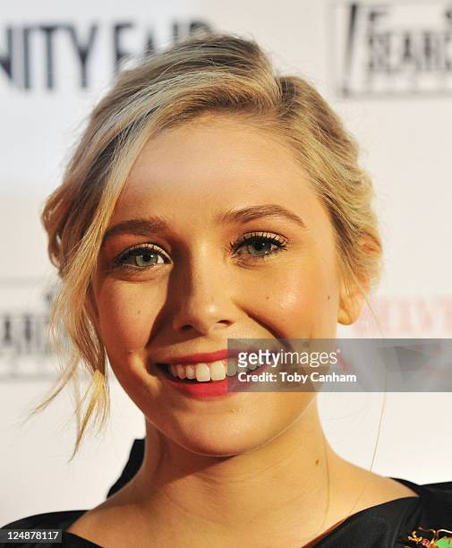 Actress Elizabeth Olsen attends Fox Searchlight Pictures, Belvedere Vodka And Vanity Fair Celebrate "Martha Marcy May Marlene" And "The Descendants"...