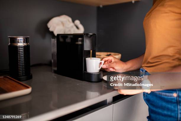 nothing like morning coffee - coffee machine stock pictures, royalty-free photos & images