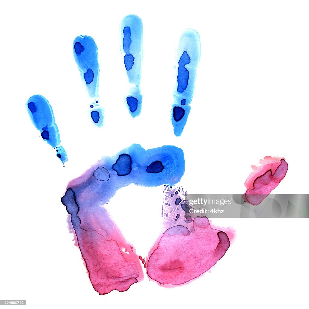 Colorful Hand Print Texture