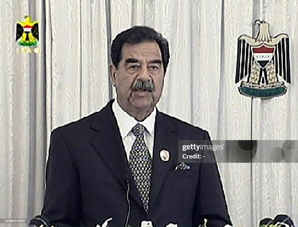Sadam Rashka Picture taken off Iraqi TV shows Iraqi President Saddam Hussein... News ...