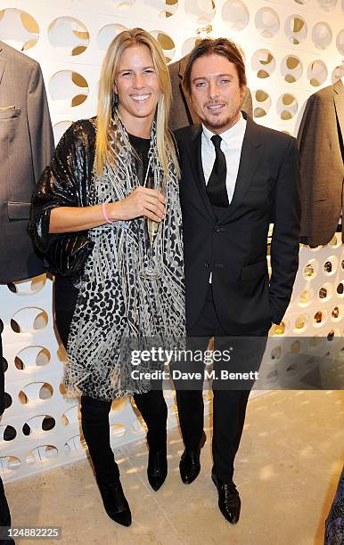 Clare Strowger and Darren Strowger attend the opening of the new Spencer Hart shop on September 13, 2011 in London, England.