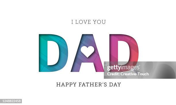 stockillustraties, clipart, cartoons en iconen met vaderdag wenskaart - fathersday