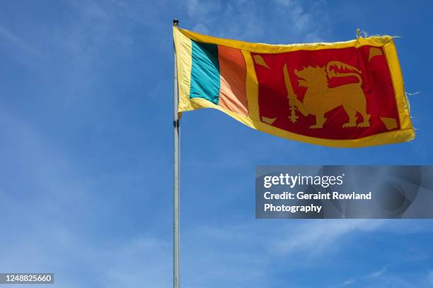 sri lankan flag - sri lanka flag stock-fotos und bilder