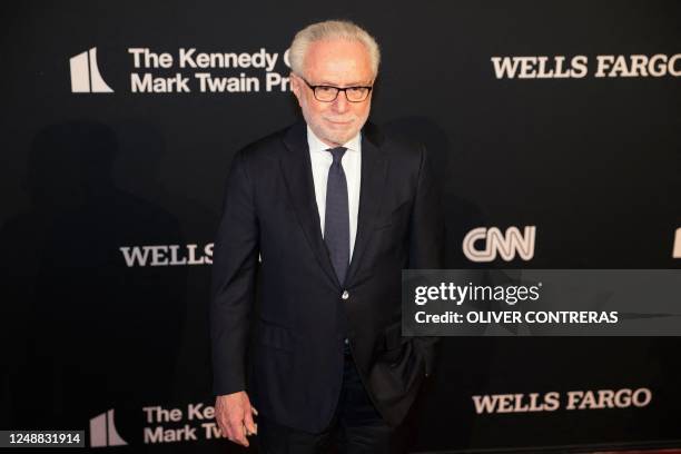 Journalist Wolf Blitzer arrives for the 24th Annual Mark Twain Prize For American Humor at the John F. Kennedy Center for the Performing Arts in...