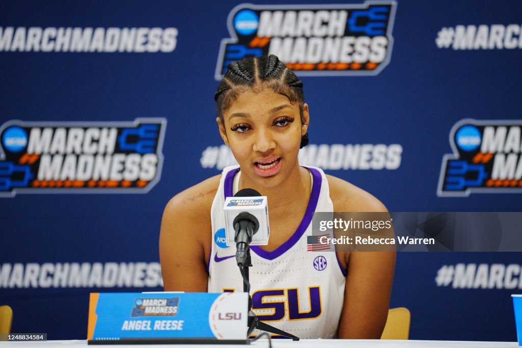 Angel Reece Lsu Angel Reese of the LSU Lady Tigers speaks in a press conference after ...