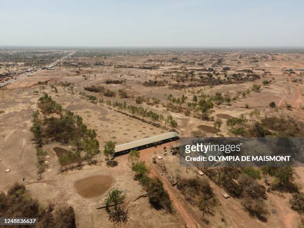 An aerial view of Ouagadougou's Golf Club, on February 25, 2023. - When Burkina Faso makes the headlines these days, it's usually because of turmoil...