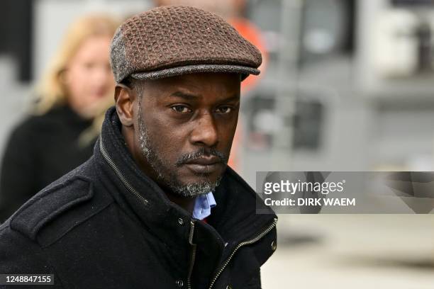 Sanda's father Ousmane Dia arrives for a session of the case before the Antwerp appeal court, a remark of the judge during the trial in Hasselt,...