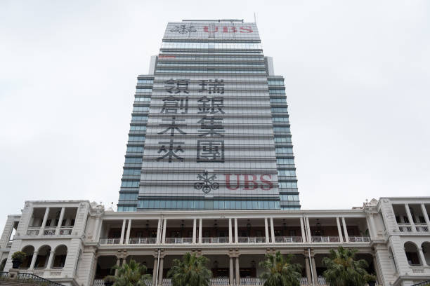 CHN: UBS Signage in Hong Kong As UBS to Buy Credit Suisse in $3.3 Billion Deal to End Crisis