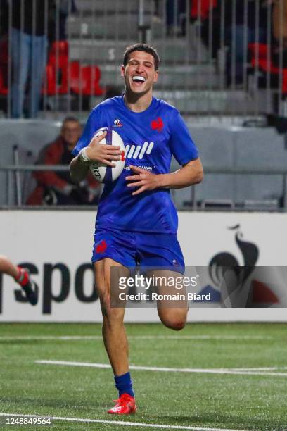Nicolas DEPOORTERE of France during the Six Nations U20 Championship match between France and Wales at Stade Charles Mathon on March 19, 2023 in...